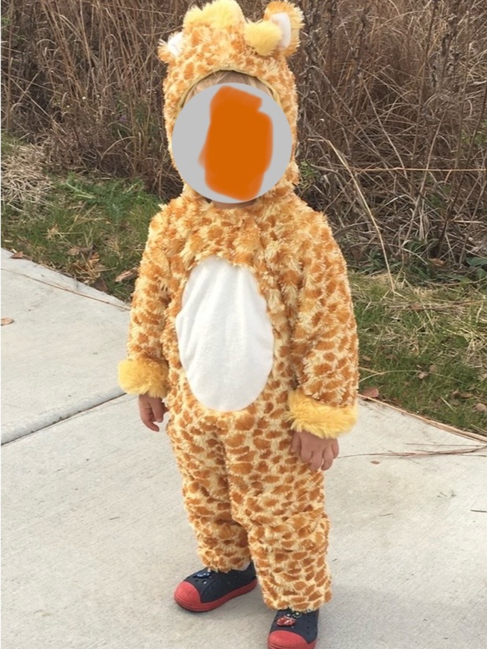 Pottery Barn Kids Plush Giraffe Costume in Yellow and Cream